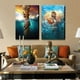 thumbnail image 3 of 2pcs Jesus Wall Art The Hand Of God Jesus Reaching Into Water Christ Religion Canvas Wall Decor Blue Ocean Bible Pictures Posters Prints Paintings For Living Room Bedroom Church Decor No Frame, 3 of 3