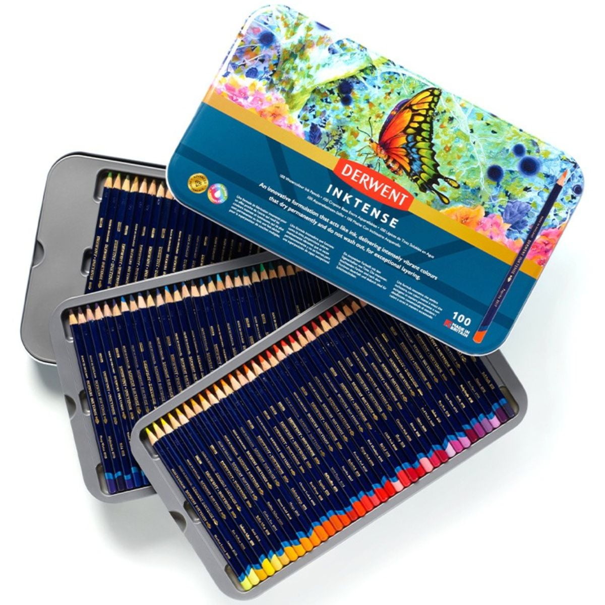 Set 100 Colores Lápices Derwent Inktense Acuarelables