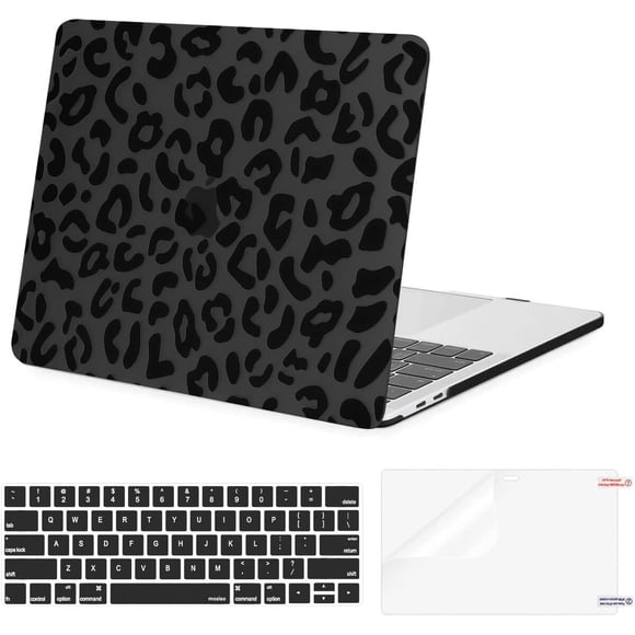 Funda MOSISO MacBook Pro 13 M2M1 Negra Leopardo Teclado