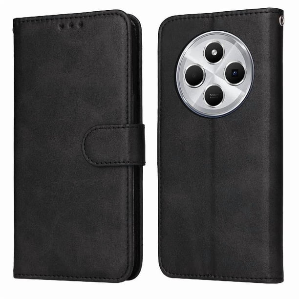 Funda Billetera para Xiaomi Redmi 14C 4G con Porta Tarjetas y Soporte Ajustable Negro