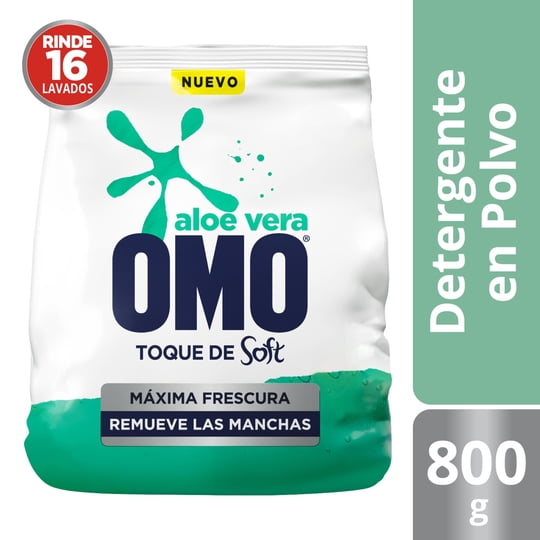 Detergente En Polvo Aloe Vera 800 g Omo