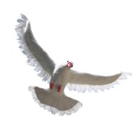 Ioensy - Estatua De Paloma De Simulación, Estatuas De Jardín Vívidas Para Patio, Mosca Blanca