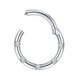 thumbnail image 1 of Cristal Acero inoxidable Anillo falso Septum Clicker Nariz No perforante Plata, 1 of 5