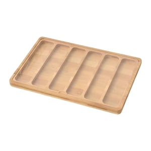 Ioensy - Organizador De Correa De Reloj De Madera, Caja De Almacenamiento De Correa De Reloj Para Cajón, Hombres Y Mujeres, 6 Rejillas