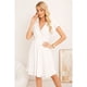 thumbnail image 2 of Vestido Midi Mujer Manga Corta Semi Formal Liso Colores 3398, 2 of 3