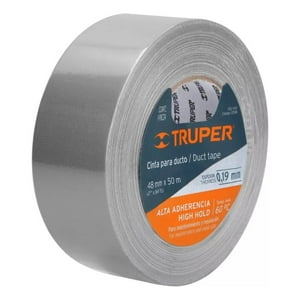 Duct Tape Cinta Americana Ductos 48Mm X 50Mt Truper Plateado