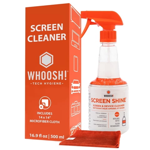 Limpiador De Pantalla Whoosh! Spray Grande De 500 Ml Y Paño De Microfibra