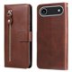 thumbnail image 4 of Funda tipo cartera para iPhone Air con bolsillo con cremallera y ranuras para tarjetas – Función de soporte Marrón, 4 of 5