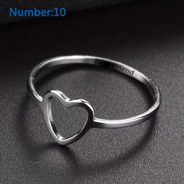 1pc Heart Ring for Men - Trendy and Stylish Hollow Out Design for Daily Wear and Gift Giving - Perfect Birthday or Holiday Gift for Boyfriends