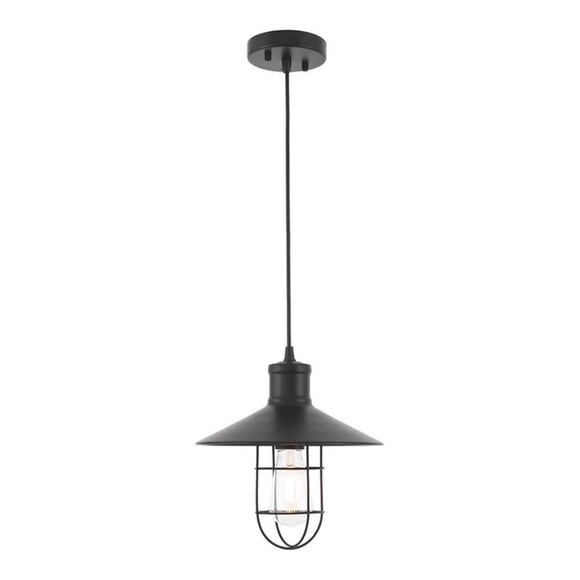 Lámpara colgante Living District Flaneur, 1 luz, metal negro