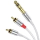 thumbnail image 1 of Cable de audio MOSWAG 6,35 mm TRS a 2 RCA dorado, 1 of 3