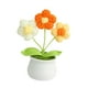 thumbnail image 1 of Mini Plantas Artificiales En Maceta Lindas Flores Tejidas A Mano Para Estante De Escritorio Estilo De Hogar B, 1 of 3