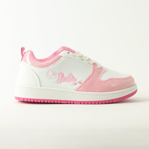 Zapatillas Niña Luces En Cordones Brillos Blanco Barbie