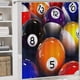 thumbnail image 5 of Juego de Cortina de Ducha 4 Piezas Desmarcar Temática Billar, 5 of 6