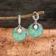 thumbnail image 1 of Gorgeous Women's Gemstone Turquoise & Zircon Inlaid Stud Earrings - A Stylish Accessory!, 1 of 5