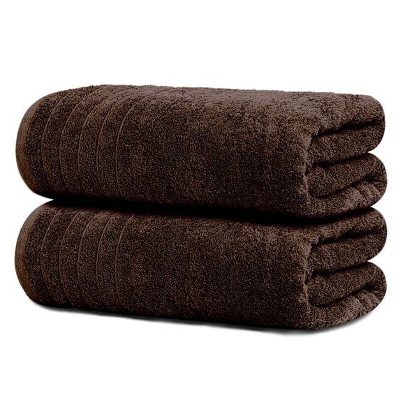 Tens Towels – Juego de 2 toallas extra grandes 89 × 178 cm color marrón