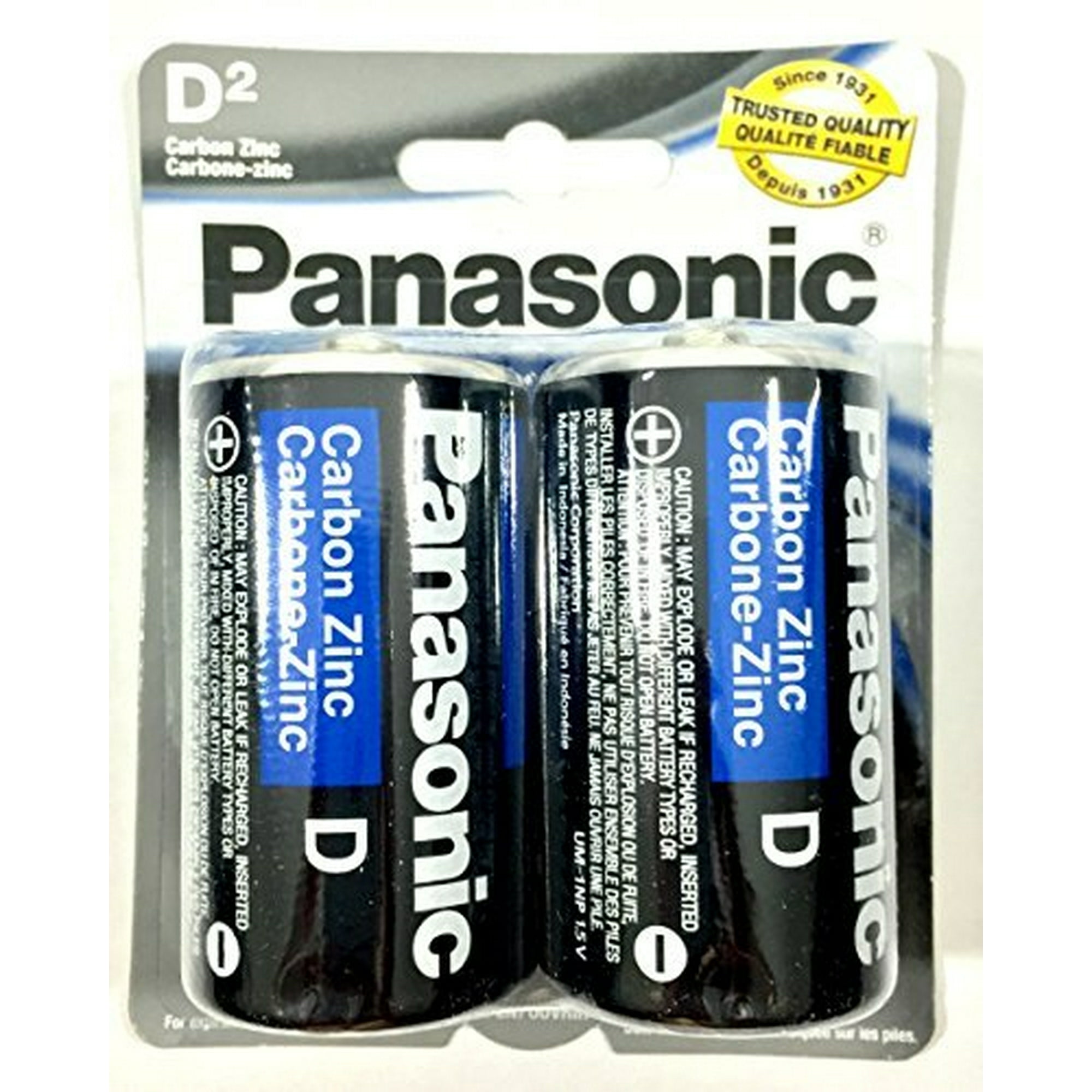 Baterías Panasonic Super Heavy Duty Power Zinc Carbono 2pc Tamaño D