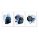 thumbnail image 1 of Set de Cuadros Abstracto Azul con Marco Blanco, 1 of 1