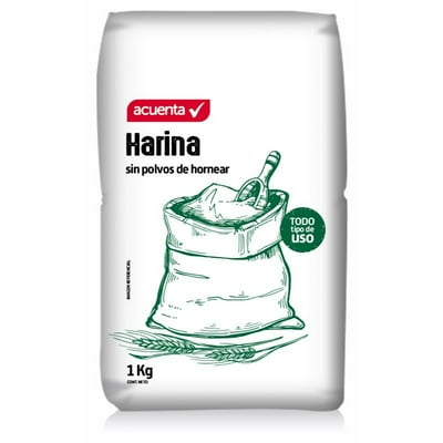 Harina Sin Polvos De Hornear 1 Kg Acuenta
