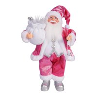 Bothyi - Adorno Navideño De Papá Noel Para Escaparate De Vacaciones, Color Rosa