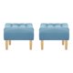thumbnail image 1 of Set Pouf Wood 1c Felpa 05 Azul Petroleo, 1 of 5