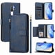 thumbnail image 1 of Funda tipo libro para OPPO A11 4G con bolsillo con cremallera, cierre magnético, 7 ranuras para tarjetas y correa para la muñeca., 1 of 6
