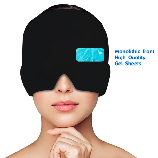 Gel Hot Cold Therapy Headache Migraine Relief Cap For Chemo,Sinus,Neck Wearable Therapy Wrap Stress Pressure Pain Relief Massage