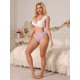 thumbnail image 2 of INSPIRE CHIC Tangas de Cintura Baja para Mujer de Encaje Floral de Malla Transparente T-Back Transpirable Ropa Interior M Púrpura, 2 of 4