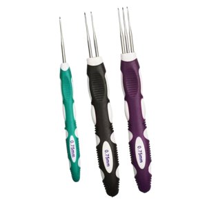 Bothyi - 3 Ganchos De Ganchillo Para Rastas Para Manualidades Trenzadas, 1 Gancho, 2 Ganchos, 3 Ganchos Para Hacer Cabello