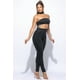 thumbnail image 3 of Saronite Conjunto de Mono y Pantalón Largo sin Tirantes con Cuello de Tubo y Gargantilla, Negro (para Mujer), 3 of 4