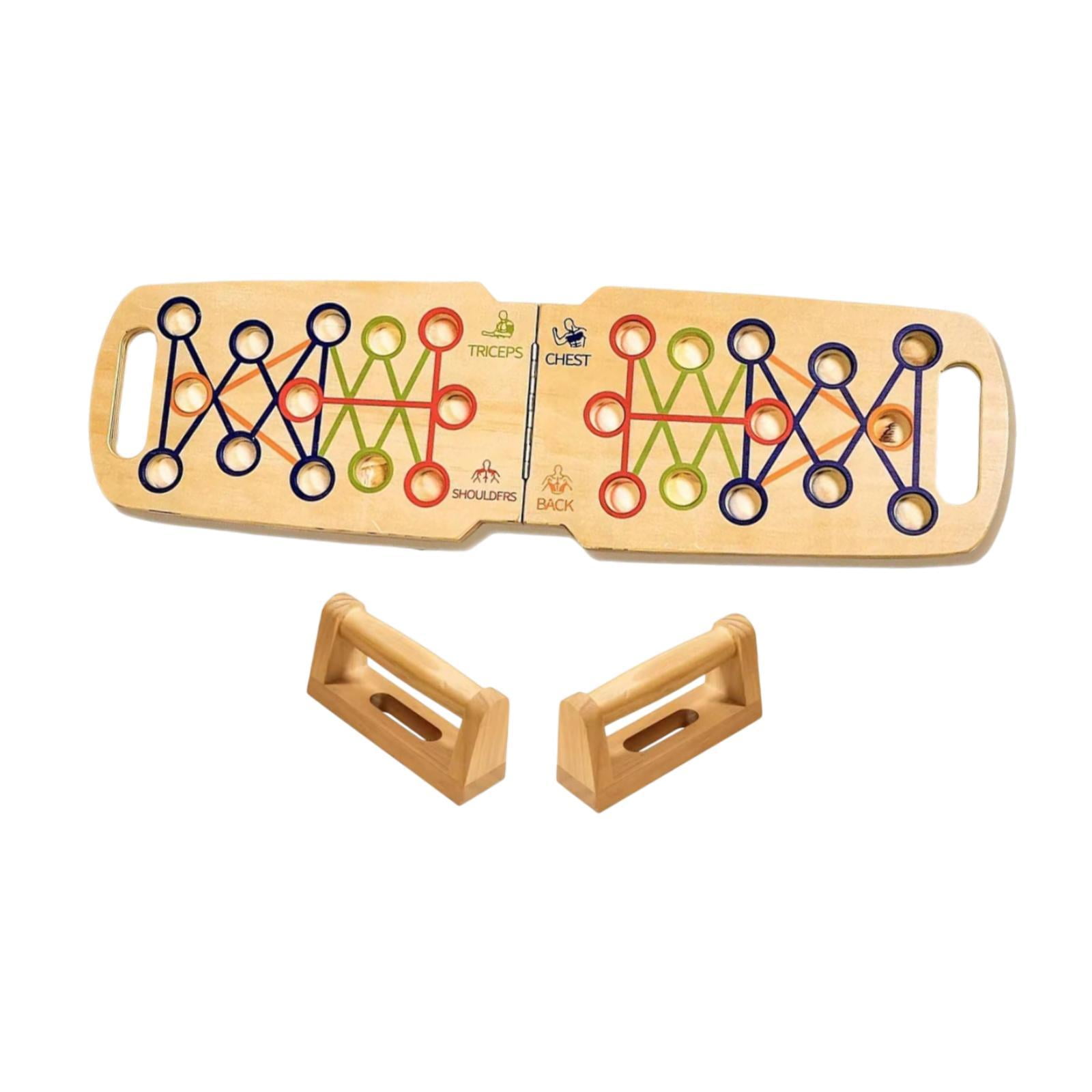 Ioensy - Tablero Portátil Del Ejercicio Del Equipo Del Soporte Del Empuje De Madera Para La Espalda Del Gimnasio Del Ejercicio