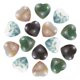thumbnail image 1 of Uxcell 15 Piezas de Piedra de Cristal Natural en Forma de Corazón, 0.6 Pulgadas Mini Piedra de Amor Pulida, Piedra de Cristal Grabada para Mujeres, Meditación, Gris Verde, 1 of 6