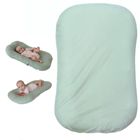 Nido para bebé Aila+Aiden de algodón orgánico ajustable color salvia
