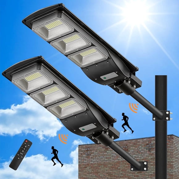 Luz Solar LED Callejera Lovus 3600W IP65 2 Unidades Sensor