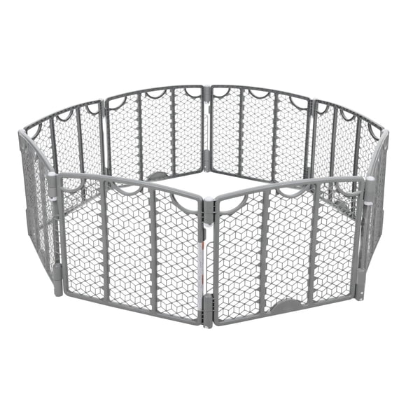 Play Space Evenflo, 8 paneles versátiles de plástico, color gris frío