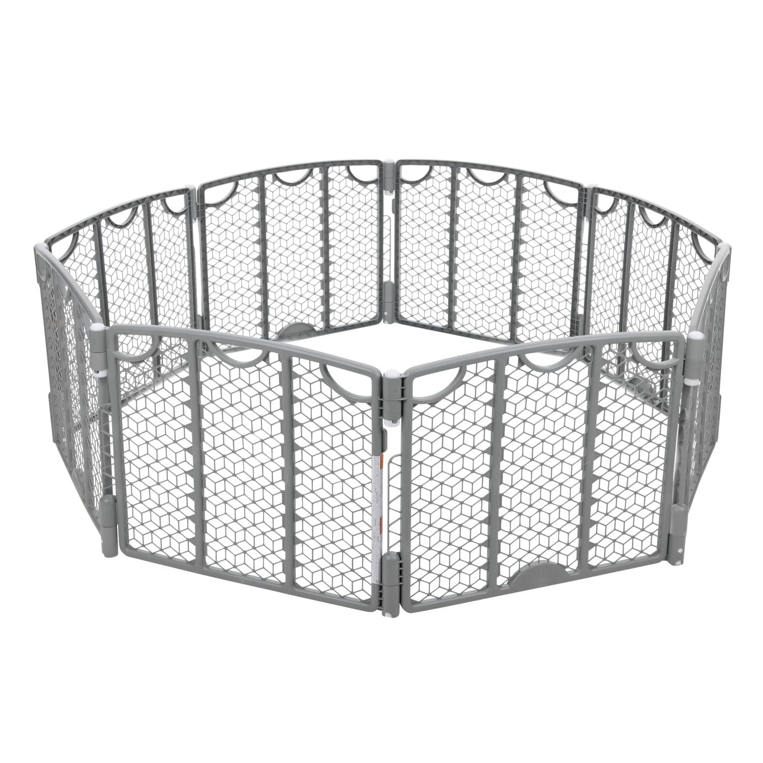 Play Space Evenflo, 8 Paneles Versátiles De Plástico, Color Gris Frío