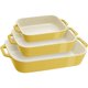 thumbnail image 1 of Juego de bandejas para hornear STAUB Ceramic Rectangular, 3 piezas, color cidra, 1 of 8