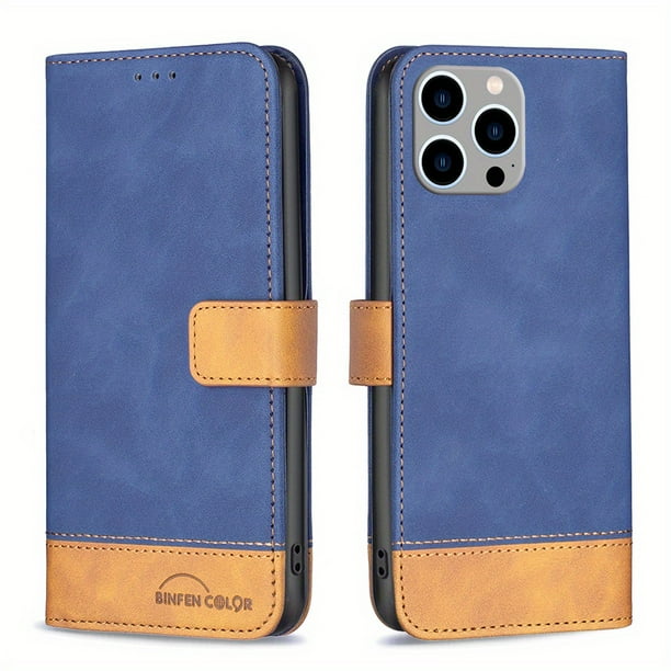 Premium Leather Phone Case With Magnetic Buckle & Card Slot Stand For iPhone 14 Pro Max, 14 Plus, 13 Pro Max, 11 Pro Max, 12 Pro Max, 7, 8, SE 2020, 2022
