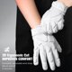 thumbnail image 4 of Guantes de Fútbol Americano WVVOU Blancos Talla L con Acolchado para Receptor, 4 of 7