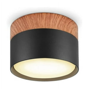 Hb Led - Panel Led Deco Sobrepuesto Madera 6W Negro Cálido