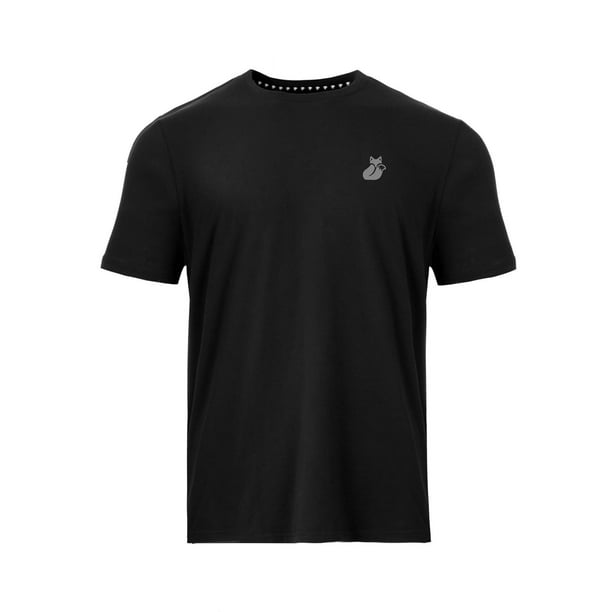 Polera Tilki Cotton Fox Negra/Gris Tenis Padel