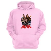 Genérico - Polerón Canguro Acdc Rosa Talla Xl Unisex