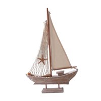 Magideal - Vail De Madera Barco De Vela De Madera Tema Náutico Tradicional Modelo De En Miniatura Varoramiento Para La Sala De Estar De La Sala De Estar H 42 Cm X 27 Cm X 55 Cm