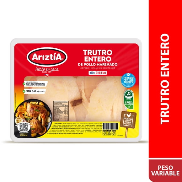 Pollo Trutro Entero Envasado