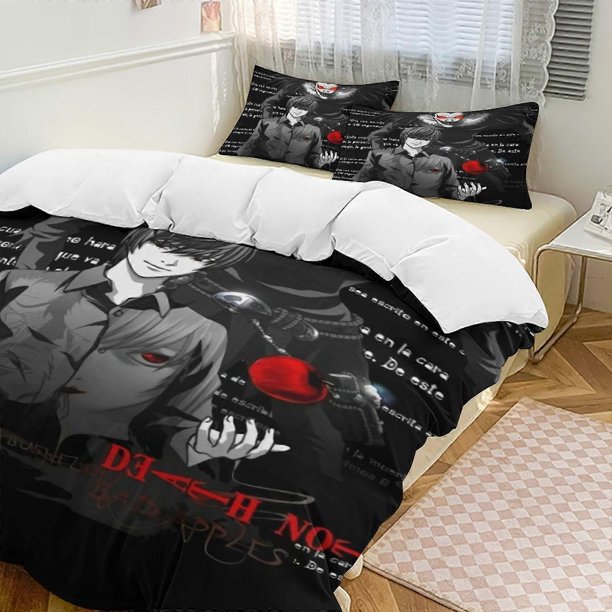Death Note Anime Home Bed3-piece Set,Lightweight and comfortable