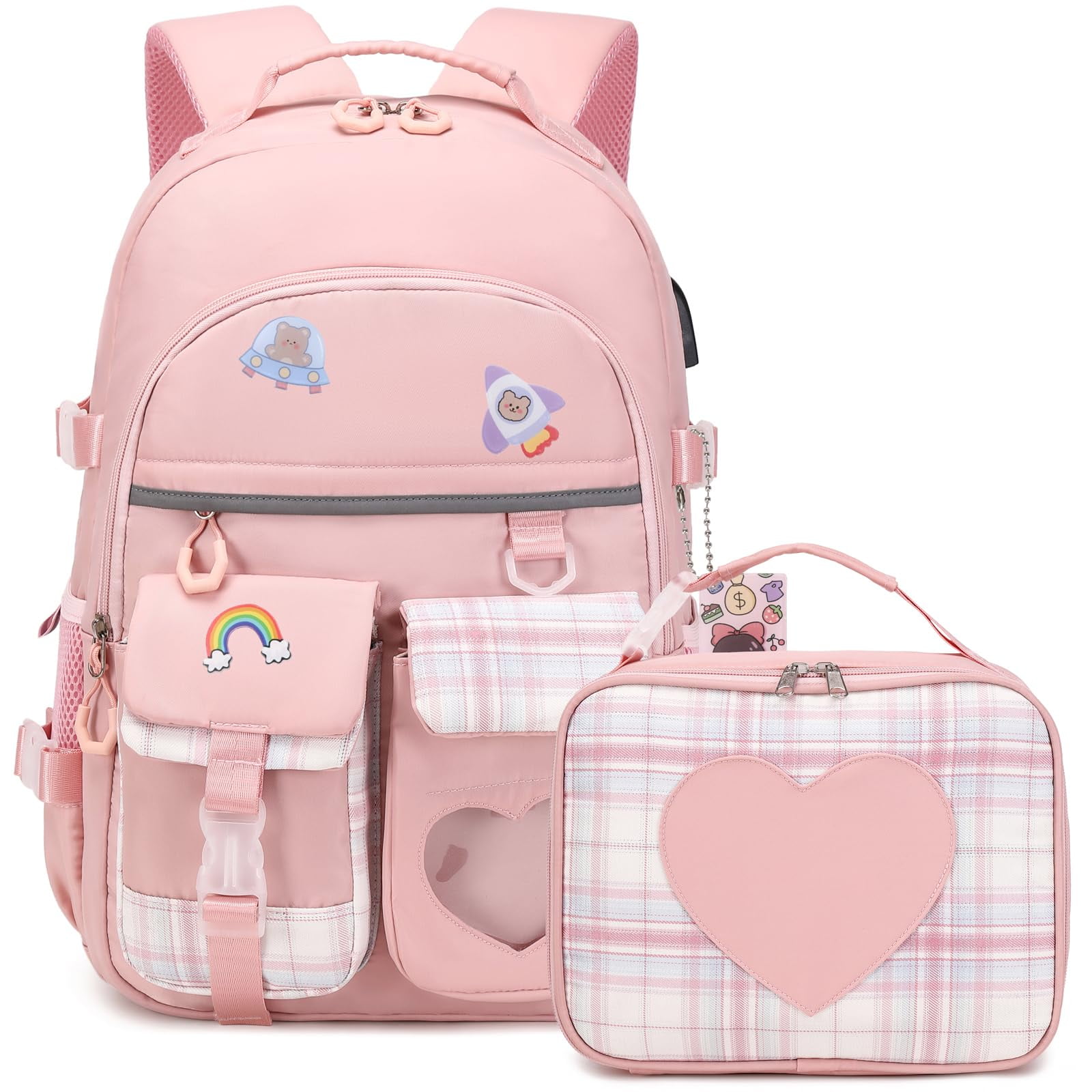 Mochila Acesak Para Niñas, Adolescentes Y Mujeres, Casual, De Viaje, Rosa