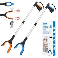 Herramienta Grabber Reacher Rewkcy 34, Paquete De 2 Unidades, Plegable Con Imán