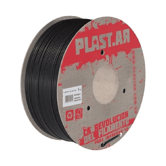 Filamento Impresora 3D Plastar PLA 1.75 mm 1 kg Negro