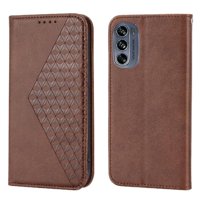 Funda Flip Foxdock Para Motorola Moto G Stylus 5G 2022 , Estilo Billetera Con Diseño Rombo, Correa De Mano Y Soporte, Uso Diario