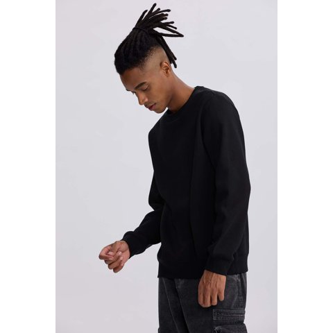 Fashionspark - Polerón Hombre Liso Negro